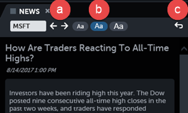 Web Trading, News app articles